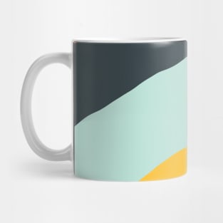 Orange Blue Green Yellow Pink Background Aesthetic Style Mug